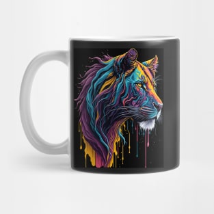 Splash Art of a Lioness Mug